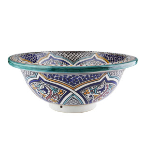 Zanya - Kolorowa umywalka ceramiczna z Maroka