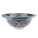 Zanya - Kolorowa umywalka ceramiczna z Maroka
