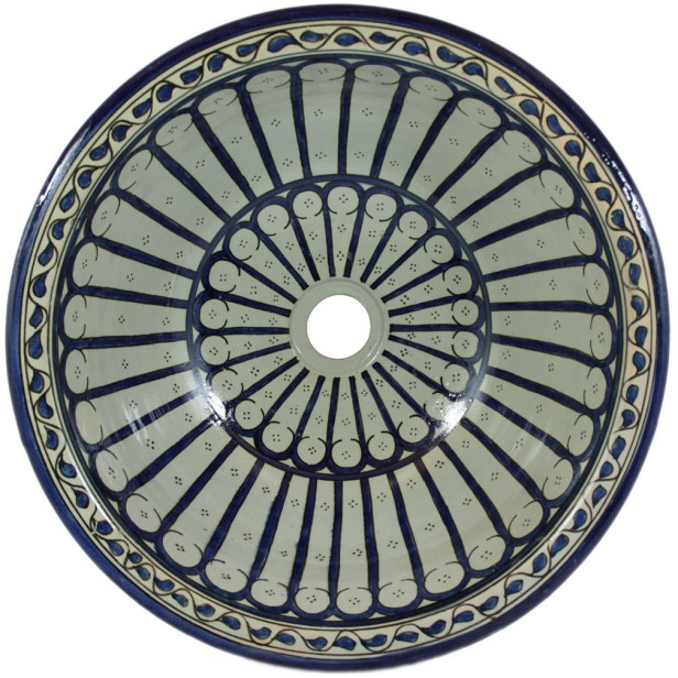Zanya - Kolorowa umywalka ceramiczna z Maroka
