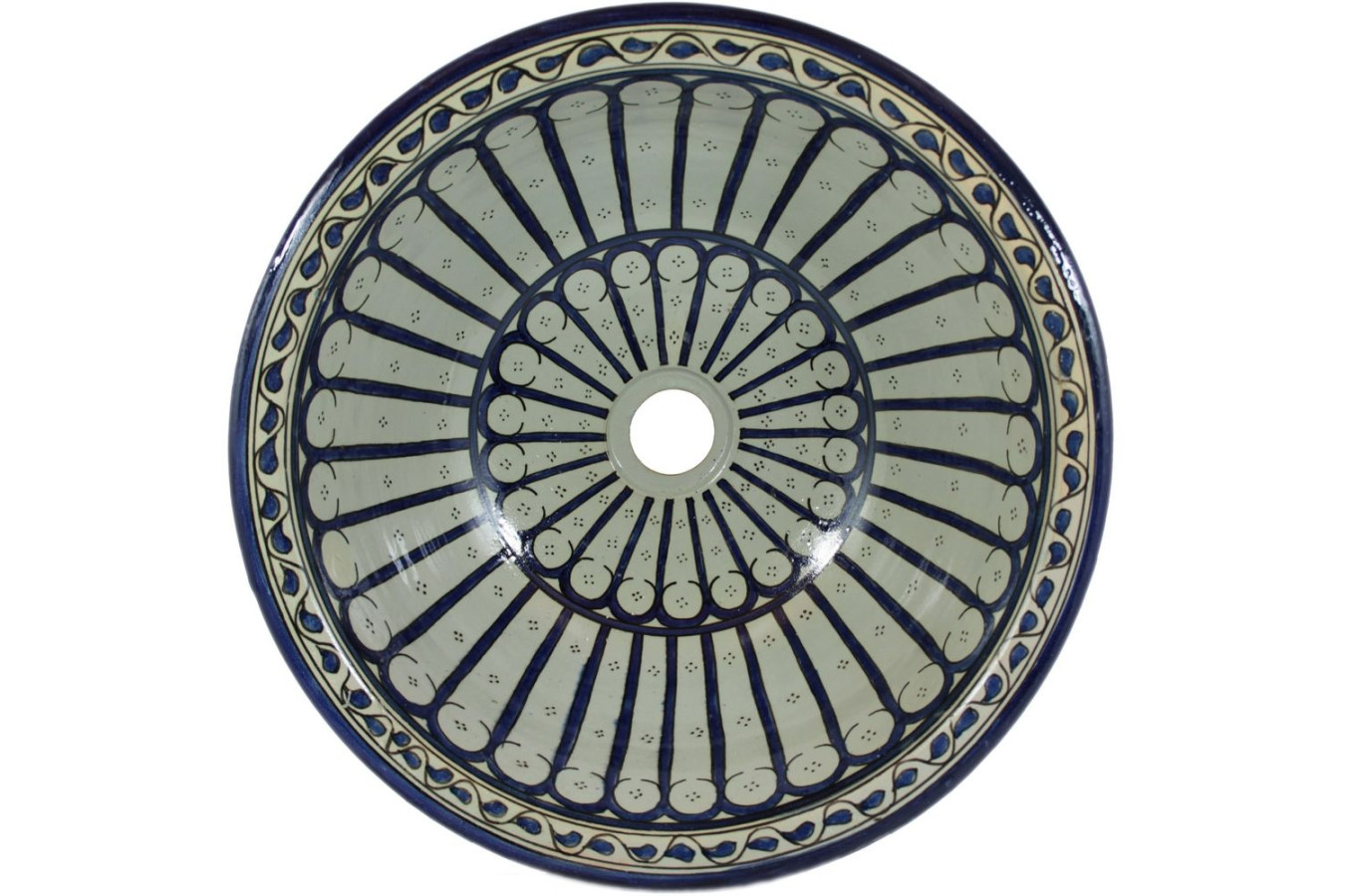 Zanya - Kolorowa umywalka ceramiczna z Maroka