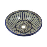 Zanya - Kolorowa umywalka ceramiczna z Maroka