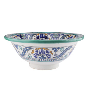 Zanya - Kolorowa umywalka ceramiczna z Maroka