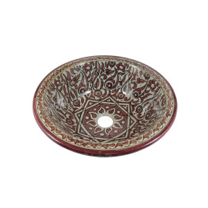 Zanya - Kolorowa umywalka ceramiczna z Maroka