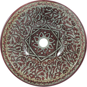 Zanya - Kolorowa umywalka ceramiczna z Maroka