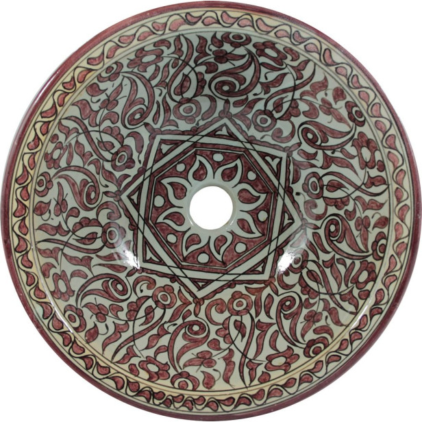 Zanya - Kolorowa umywalka ceramiczna z Maroka