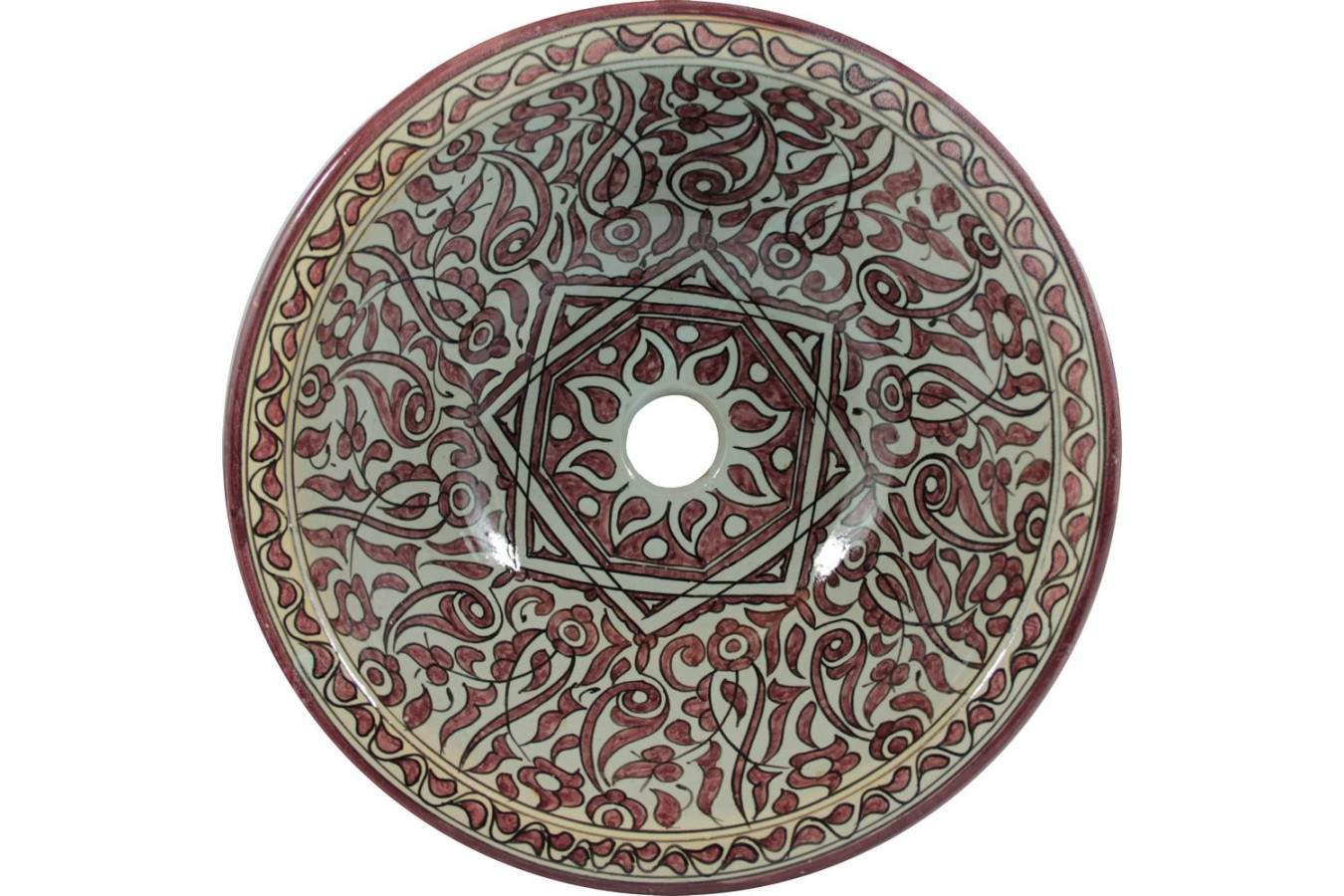 Zanya - Kolorowa umywalka ceramiczna z Maroka