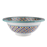 Zanya - Kolorowa umywalka ceramiczna z Maroka