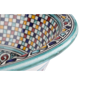 Zanya - Kolorowa umywalka ceramiczna z Maroka