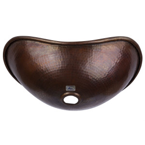 Erizo - Copper sink - Curved vessel