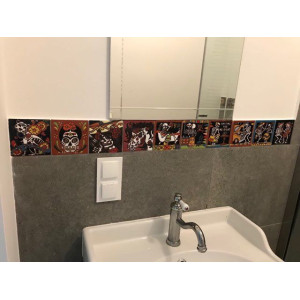 Cartrina mix - Calavera, Day of the dead Patchwork Mexican tiles