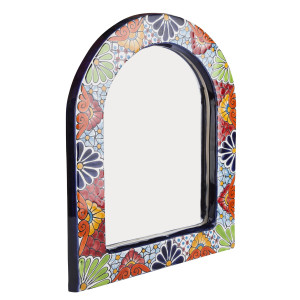 Adorno - mexican half-round mirror