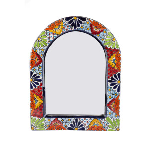 Adorno - mexican half-round mirror