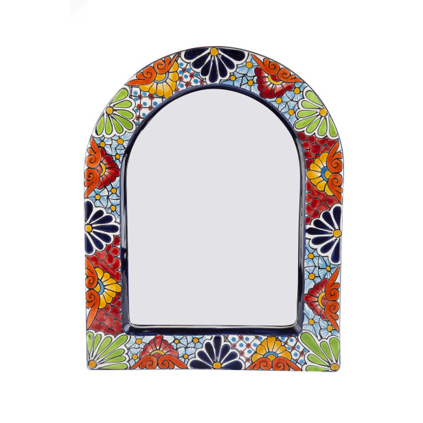 Adorno - mexican half-round mirror