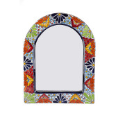 Adorno - mexican half-round mirror