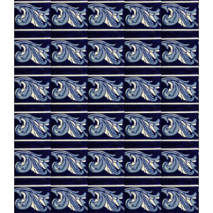 Asturia Cenefa - mexican tile Talavera - 1 piece