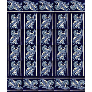 Asturia Cenefa - mexican tile Talavera - 1 piece