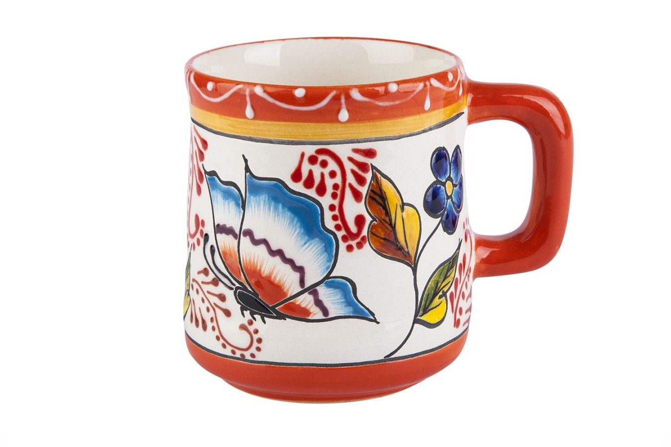 Talavera Mug - butterfly pattern