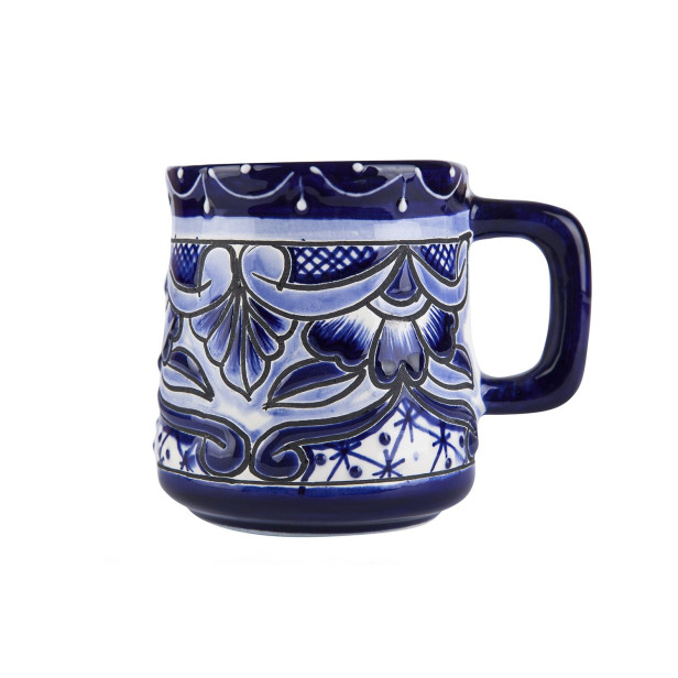 Mug Talavera - relief, cobalt colour - 350 ml