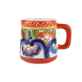 Talavera mug - flower pattern