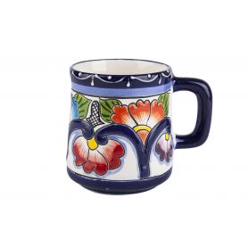 Talavera mug - flower pattern - 350 ml