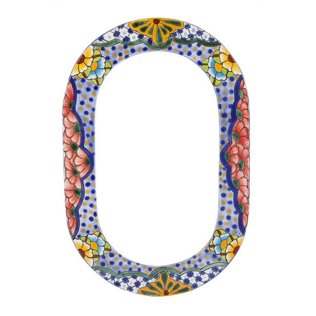 Puntos - small colored mirror frame - Talavera