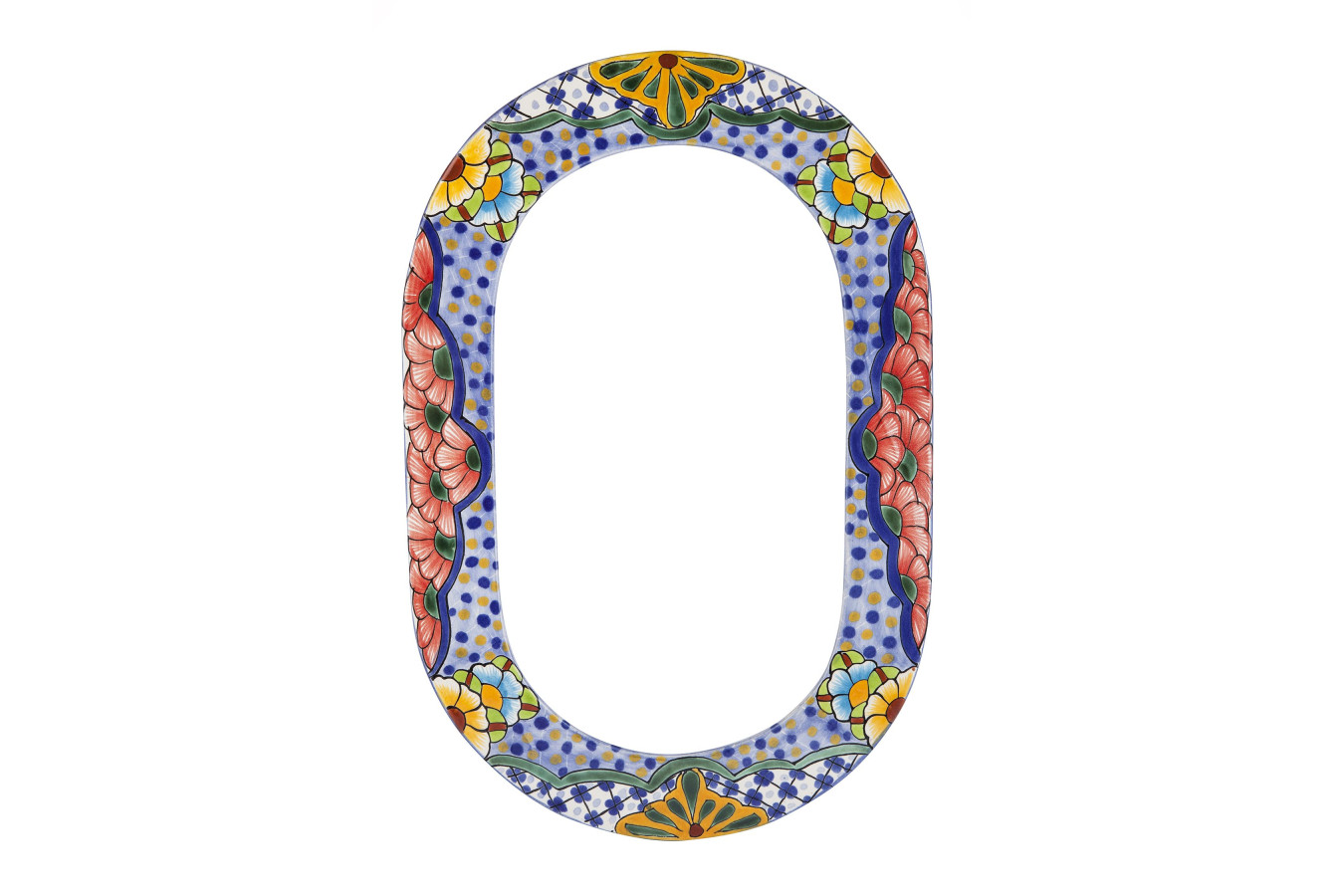 Puntos - small colored mirror frame - Talavera