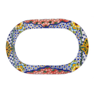 Puntos - small colored mirror frame - Talavera