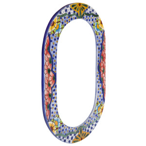 Puntos - small colored mirror frame - Talavera
