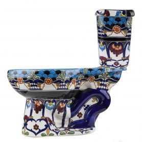 Mexican Toilet - hand painted Talavera toilet