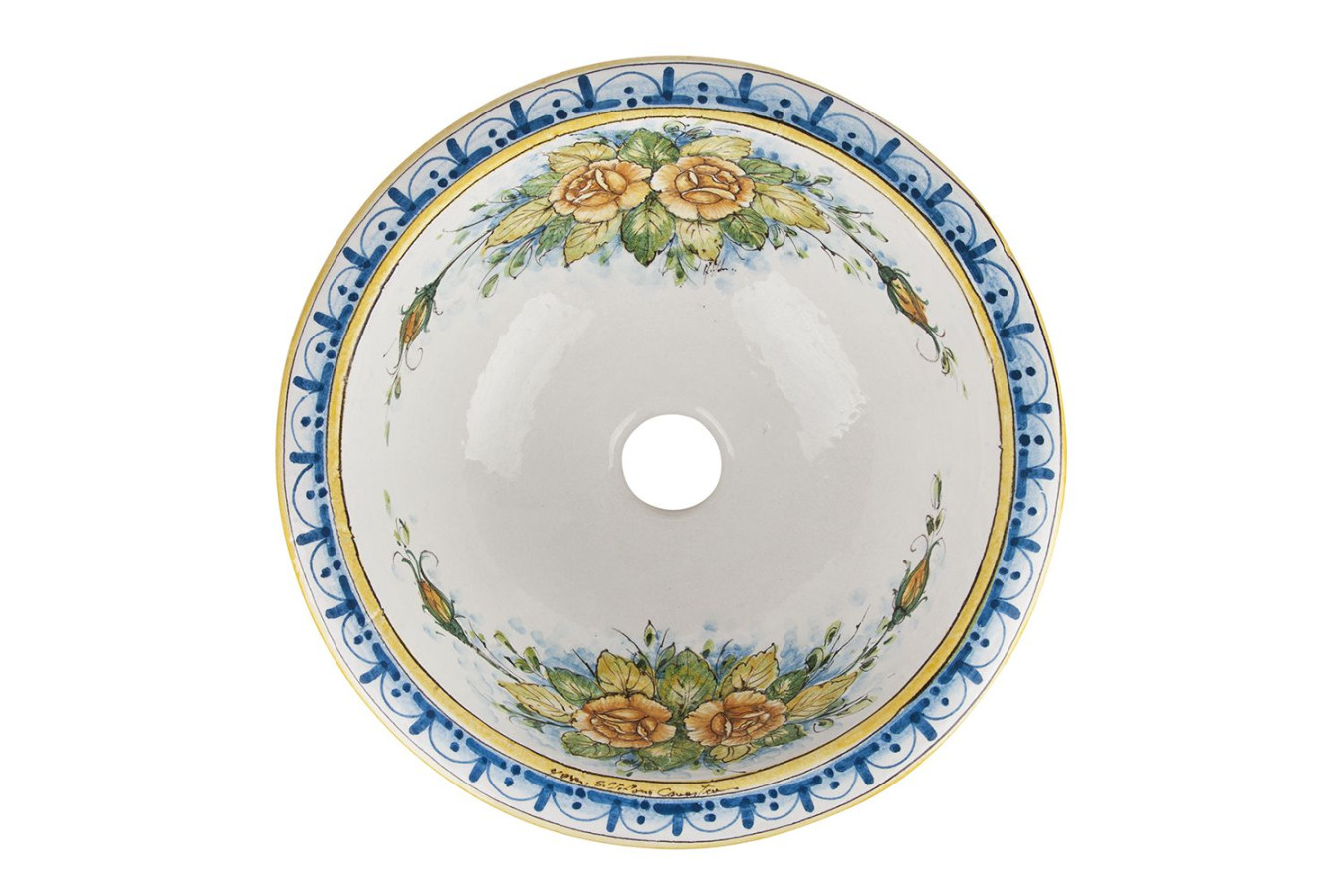 Okrągłe umywalki ceramiczne z Włoch