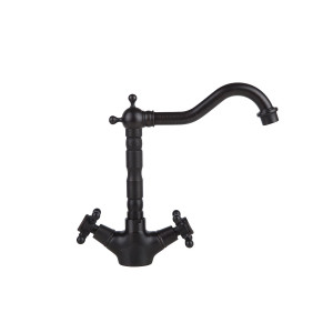 Bianca  - black brass retro wash basin mixer