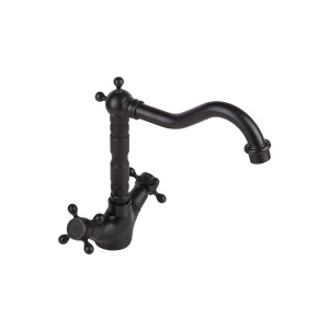 Bianca  - black brass retro wash basin mixer