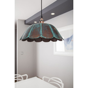 Uchuva - patinated lamp from Mexico - pure copper