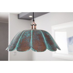 Uchuva - patinated lamp from Mexico - pure copper