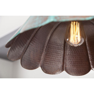Uchuva - patinated lamp from Mexico - pure copper