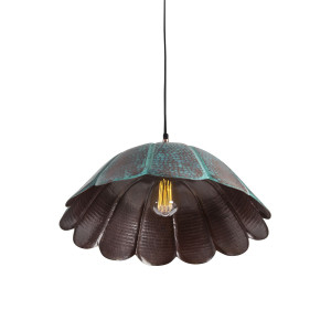 Uchuva - patinated lamp from Mexico - pure copper
