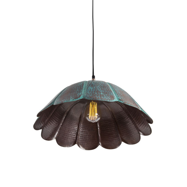 Uchuva - patinated lamp from Mexico - pure copper