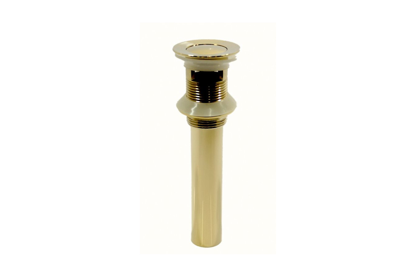 Eros - gold click-clack plug with overflow