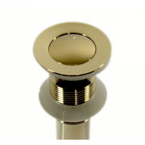 Eros - gold click-clack plug with overflow