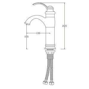 Roccocino - silver washbasin faucet