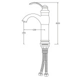 Roccocino - silver washbasin faucet