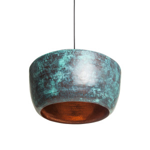 Ciruela - patinated lamp from Mexico - pure copper