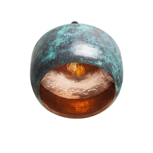 Ciruela - patinated lamp from Mexico - pure copper