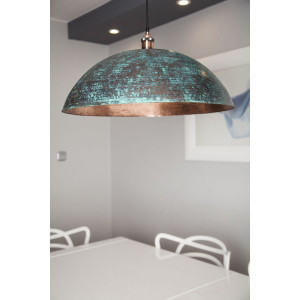 Sandia Verde - patinated lamp from Mexico - pure copper