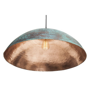 Sandia Verde - patinated lamp from Mexico - pure copper