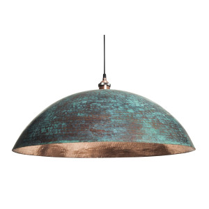 Sandia Verde - patinated lamp from Mexico - pure copper
