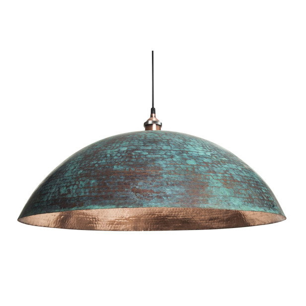 Sandia Verde - patinated lamp from Mexico - pure copper