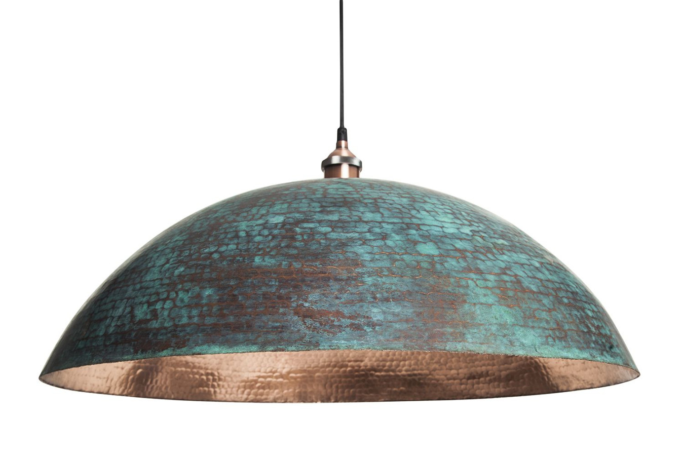 Sandia Verde - patinated lamp from Mexico - pure copper