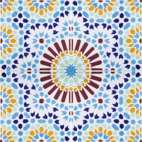 Baha - ceramic tiles from Morocco 20x20 cm, 12 tiles in set (0,5 m2)