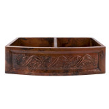 Tadeo  - Double kitchen copper sink from Mexico